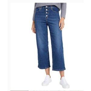 LEVI'S MILE HIGH CROPPED RISE WIDE LEG BUTTON FLY SIZE W27 L 25